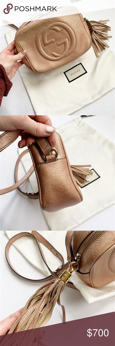 rose gold gucci disco bag